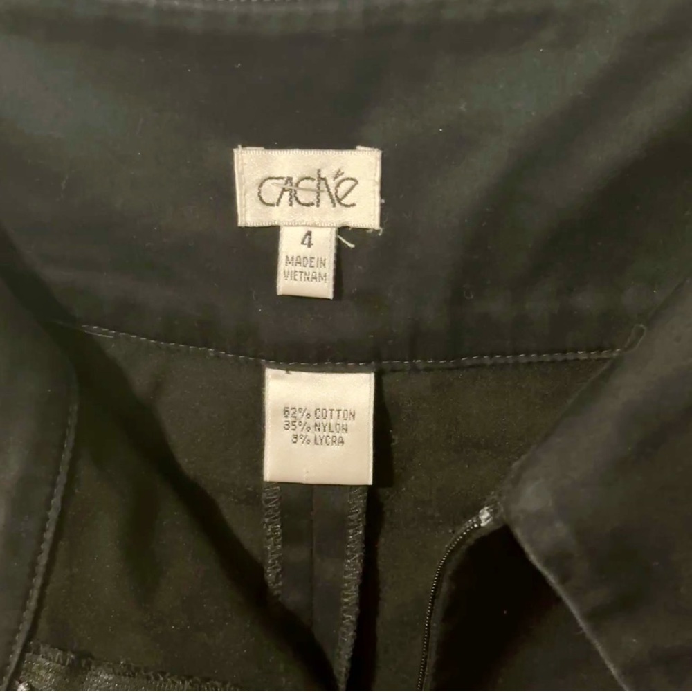Y2K Vintage Cache Women’s Black Wrap Style Front Skorts Size 4 - Picture 5 of 5